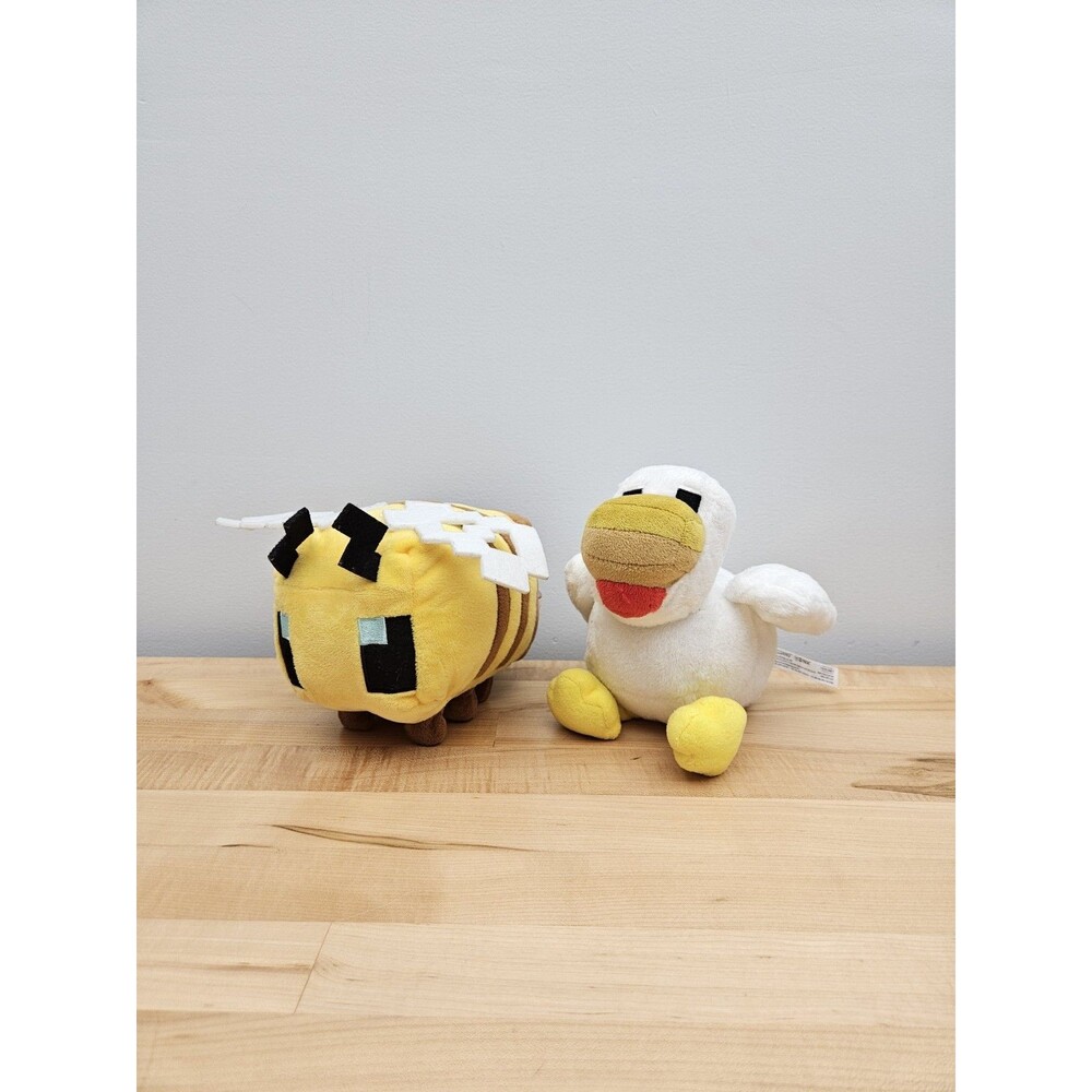 Minecraft CHICKEN + BEE Mojang Stuffed Animal Plush Jinx Spin Master & Mattel 8"